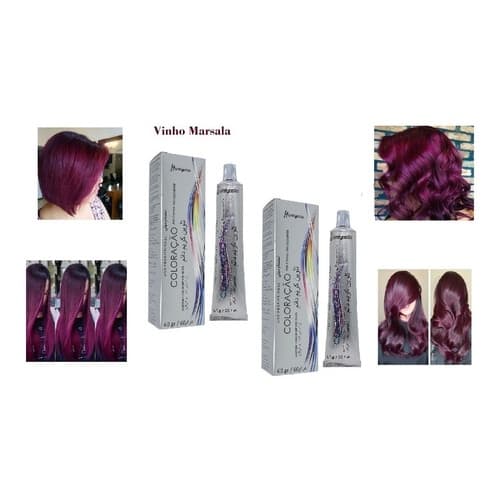 2 Tinta De Cabelo Vinho Marsala 66.26 Tintura Profissional