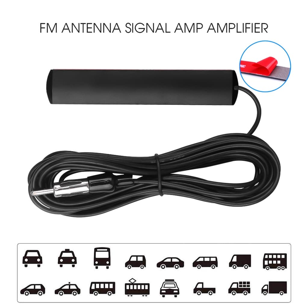J&M Rádio FM Carro Amplificador De Escondido Antena Eletrônico Para Carros