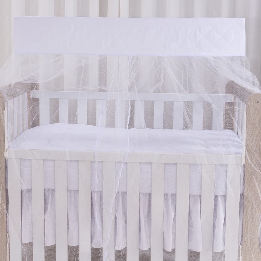 Mosquiteiro Avulso Para Berço Americano Bordado Gotas Meninas Meninos Unissex Escolha sua cor