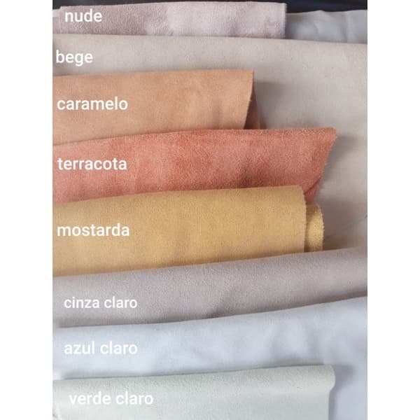 Retalhos de Couro - Tipo Camurça - Retalhos Grandes - 01kg