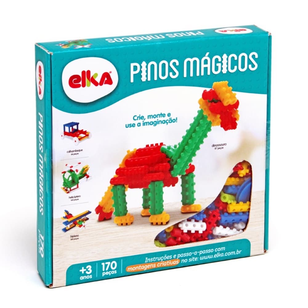 PINOS MAGICOS 170 PECAS PARA MONTAR - ELKA BRINQUEDOS