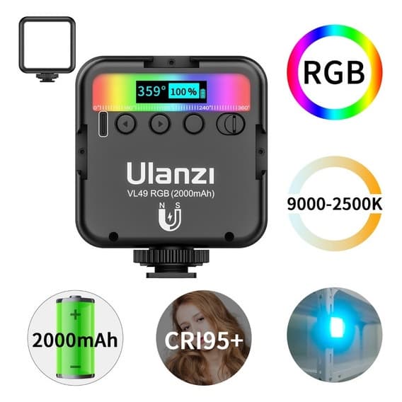 Mini Iluminador 49 Led Camera Dslr Gopro Osmo Ulanzi