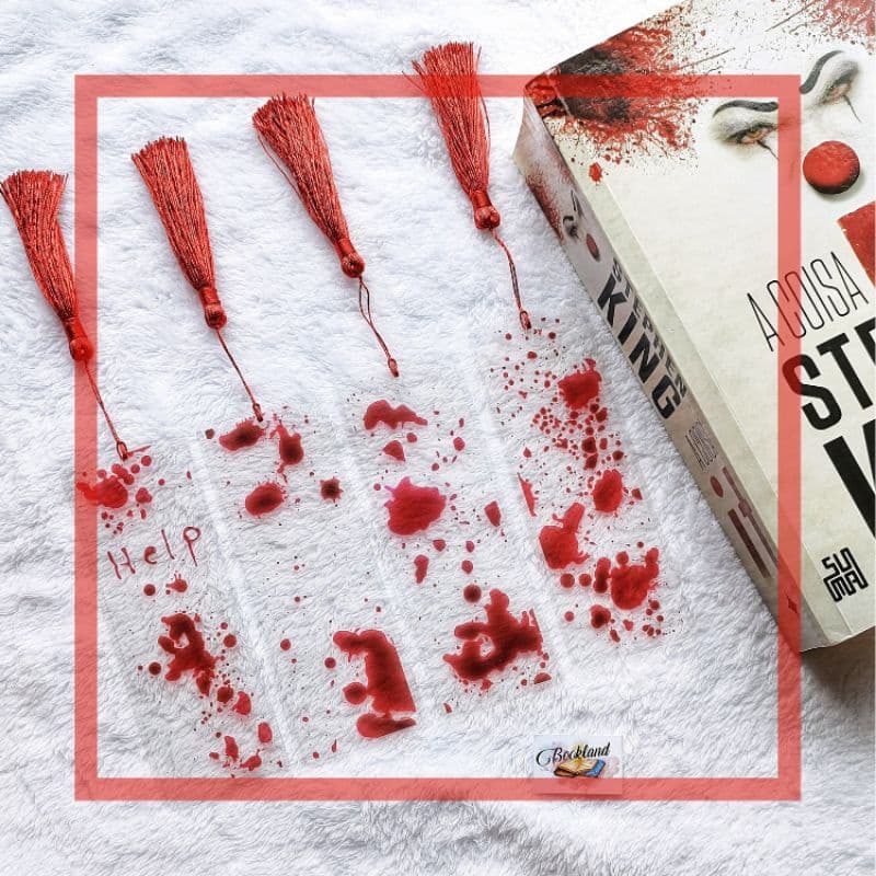 Coleção de Halloween - Sangue - Marcador de página transparente plastificado