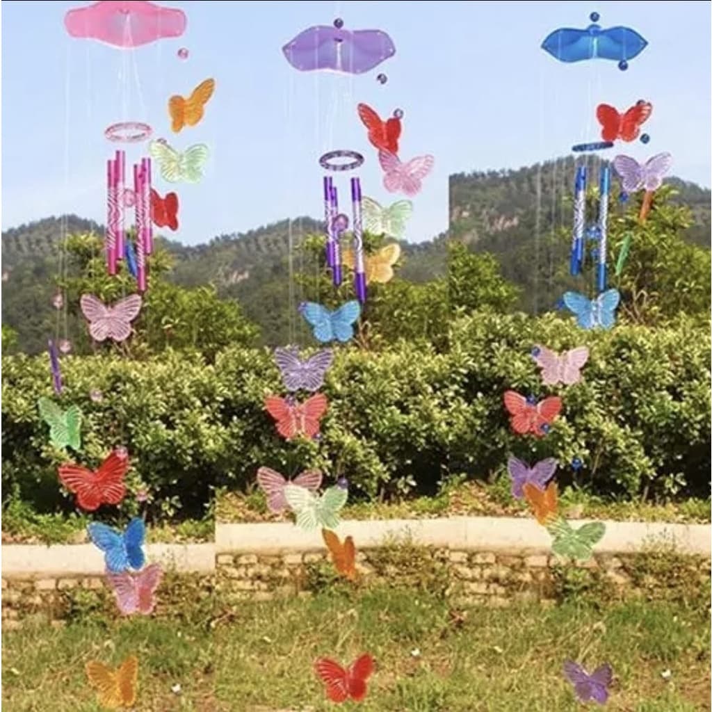 Sino Dos Ventos Mensageiro Borboleta Colorido Decoração De Jardim Casa Quintal