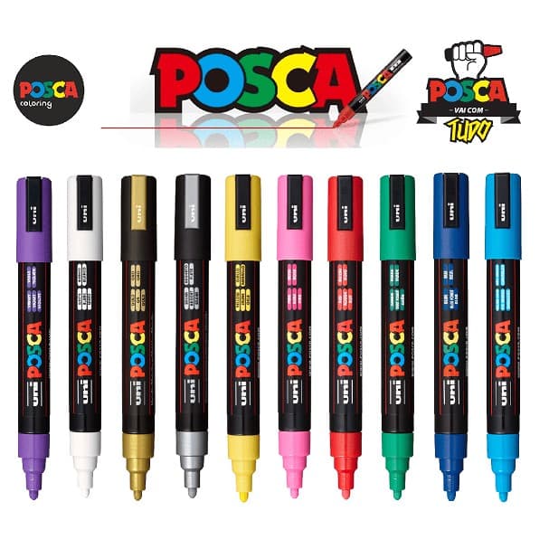 Kit Caneta Posca Pc-5m C/10 Unidades N°22