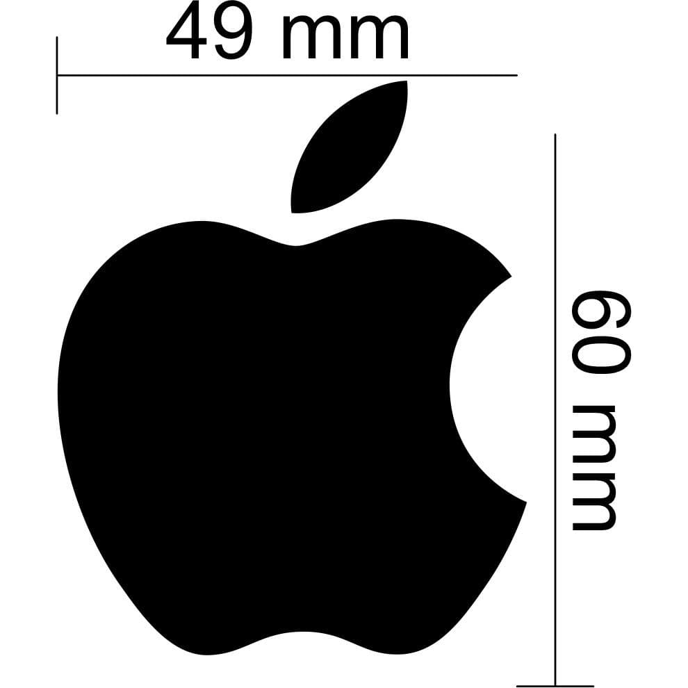 4 Adesivos Apple Black Piano