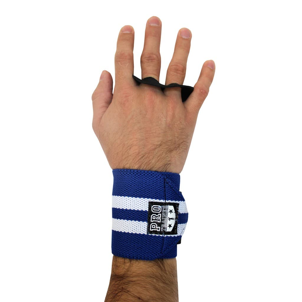 Grip com munhequeira Azul com Branco Protetor Mão