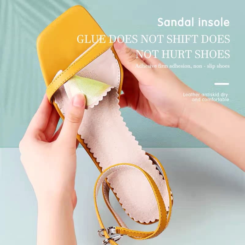 1par Palmilhas De Massagem Antiderrapante Absorvente De Suor Almofada De Couro Meia Pontos Pés Femininos De Salto Alto Ortopédicas Macias