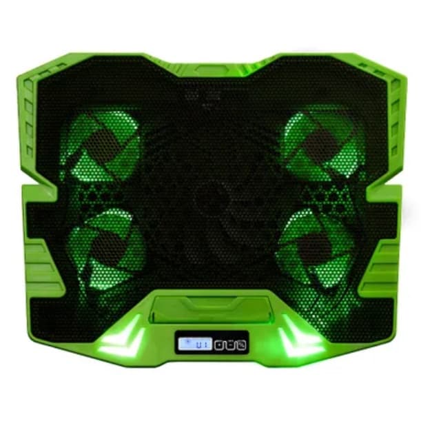 Base Para Notebook Multi Warrior Master Cooler Gamer USB LED Verde/Preto, AC292
