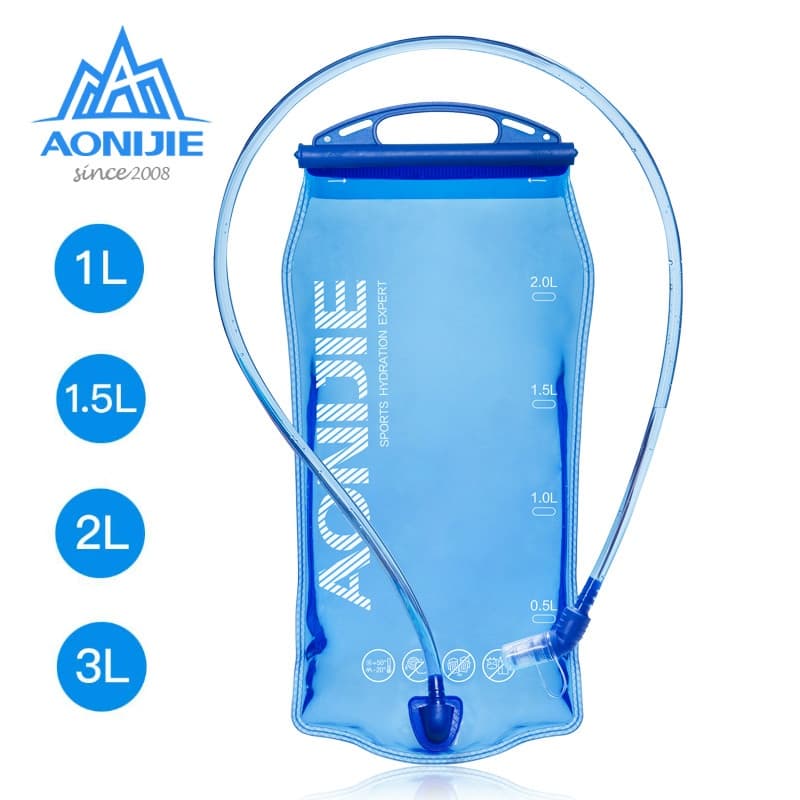 AONIJIE SD51 Reservatório De Água Bexiga Pacote De Hidratação Saco De Armazenamento BPA Free-1L 1.5L 2L 3L Mochila De Corrida