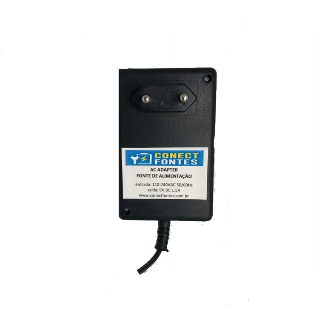 Fonte Para Caixa De Som Vc 7302 Compatível 9v Dc 1.5a