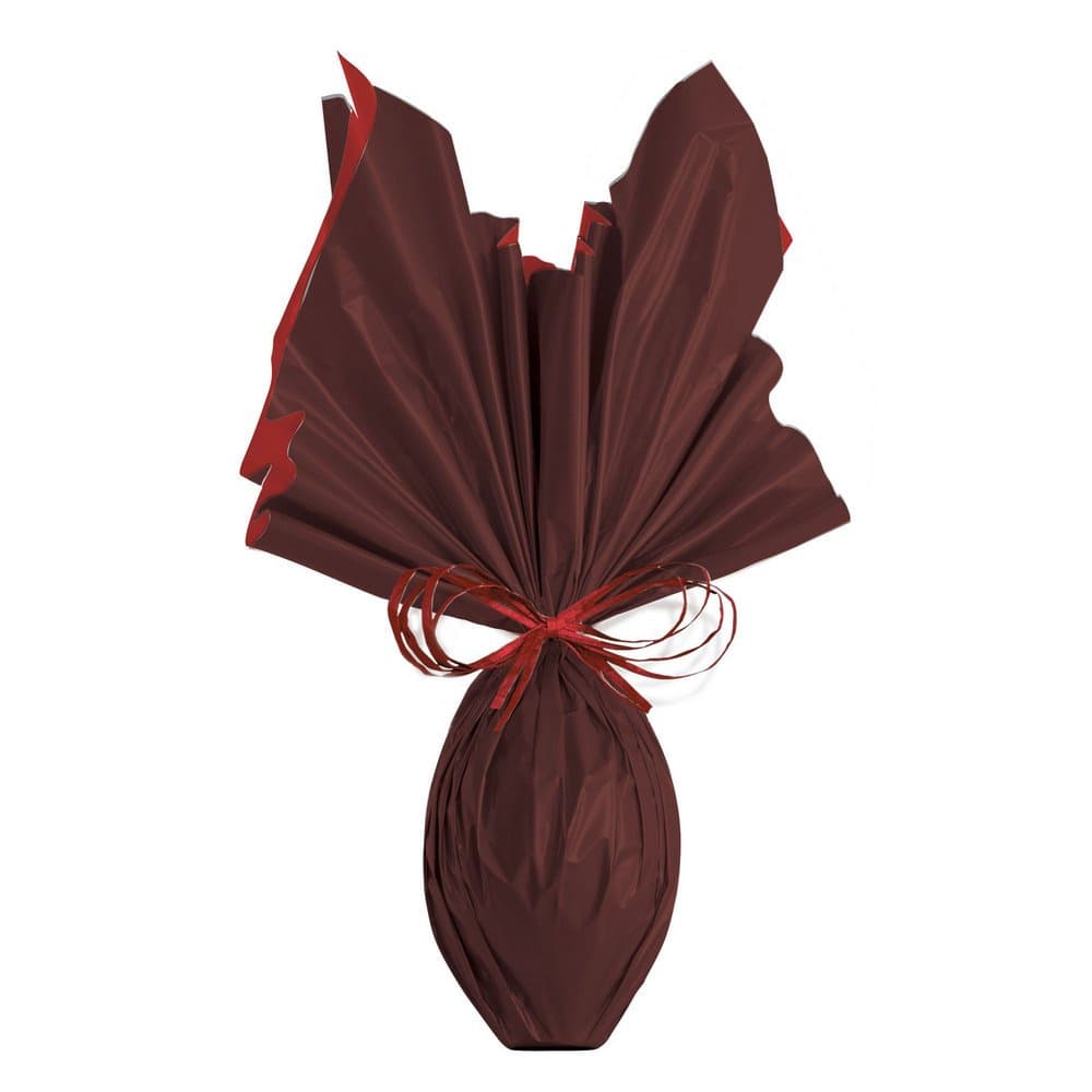 Folha para Ovos de Páscoa Double Face Acetinado Vermelho Marrom 69x89cm - 05 unidades - Cromus
