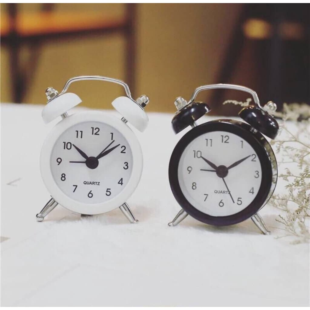 HYQ0220 Mini relógio despertador de mesa pequeno redondo Colorido