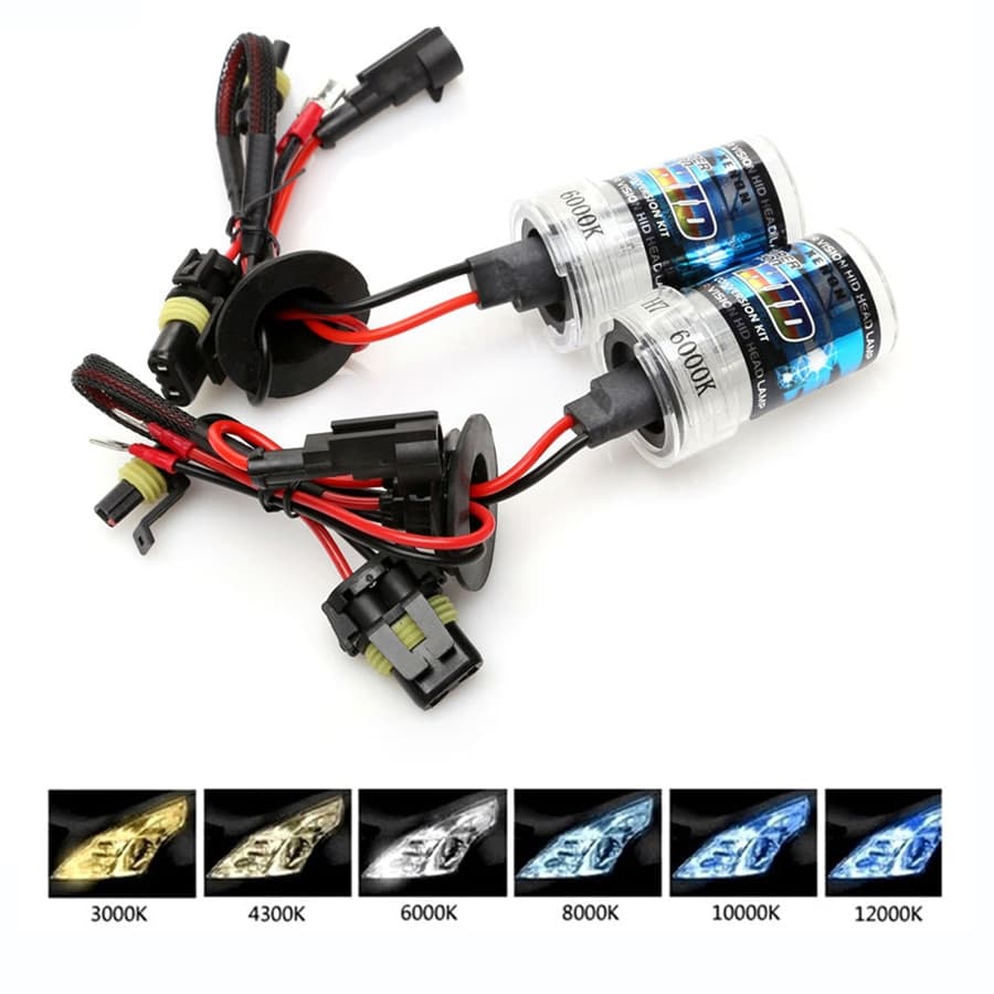 2pçs Lâmpada Xenon Hid Xenon H1 H3 H7 H8 H9 H11 Hb3 Hb4 881 Carro Lâmpada H10 4300k 6000k 8000k 10000k Branca Farol Auto