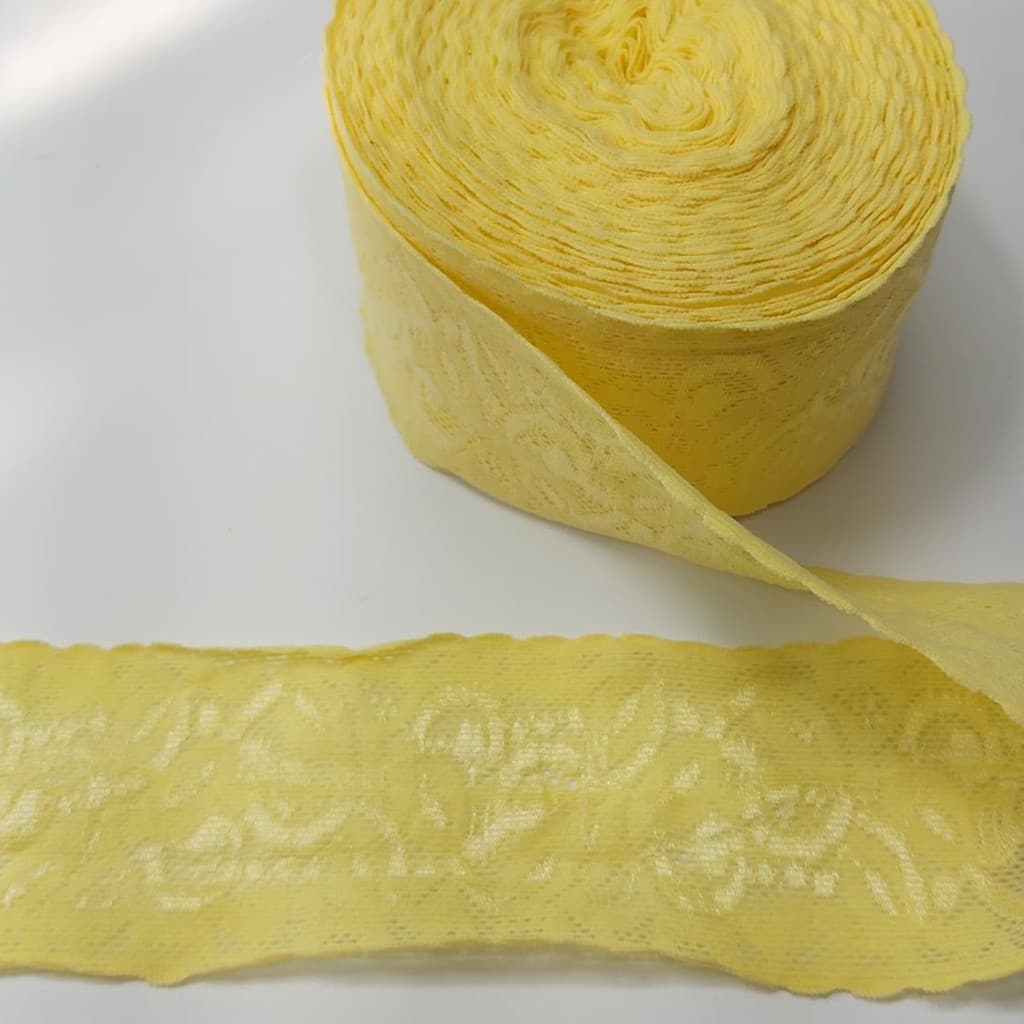 5 metros Renda Elástica 6cm Amarelo Claro 8245 005-304A25