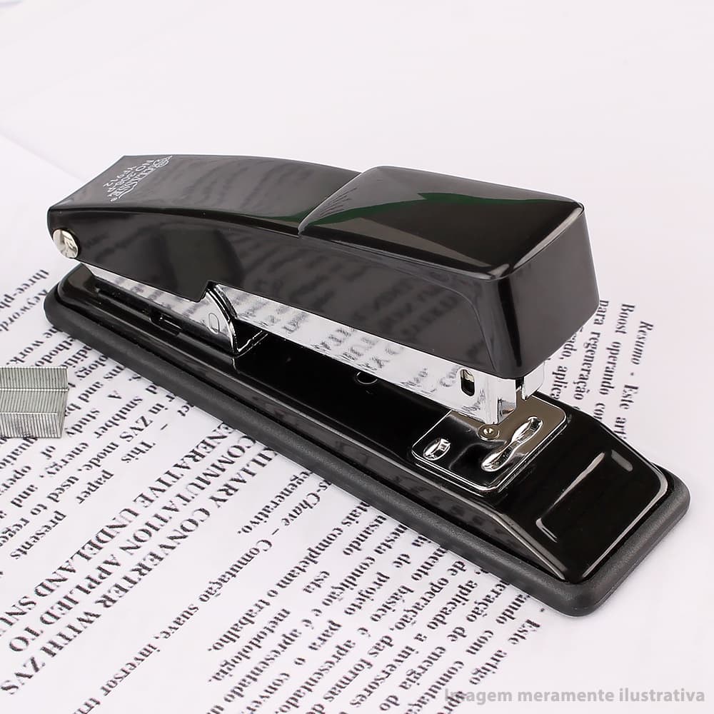 Grampeador Metal Para Grampo 26/6 Para 20 Folhas Cores Sortidas