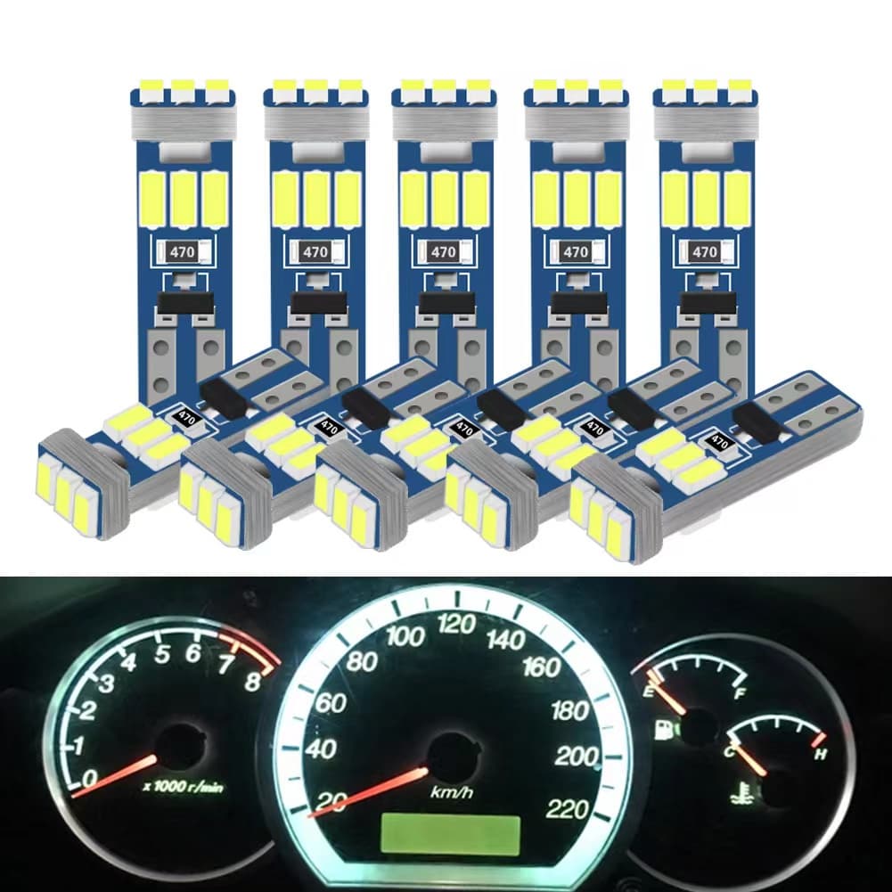 Nova T5 W3W W1.2W W2X2.6d Lâmpadas LED Canbus Instrumento Painel Da Placa Do Carro Lâmpada De Auto Quente Indicador De Luz Cunha 12 V