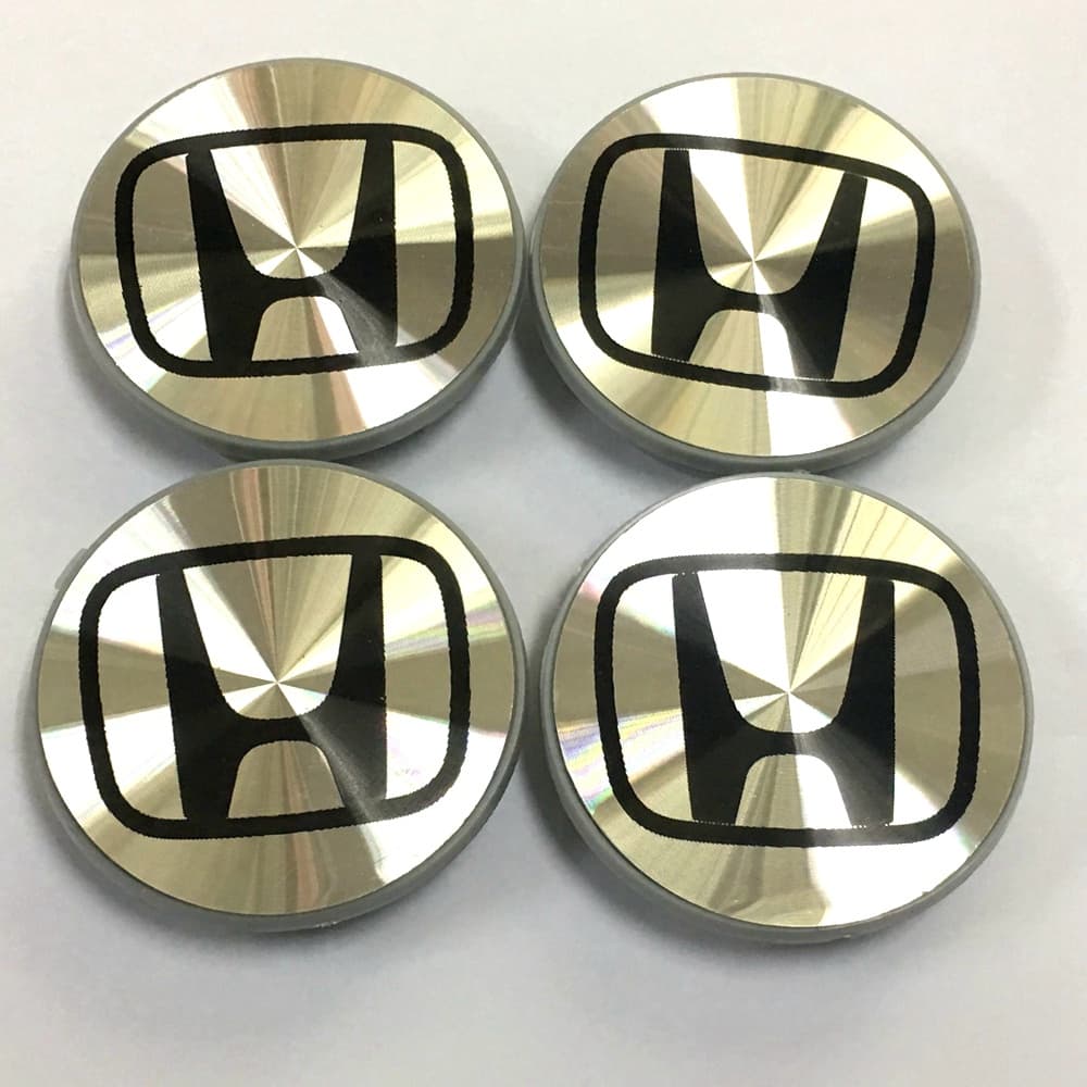 Tampa Central Preta Do Aro Da Roda , 4 Unidades , 69MM , Emblema , Capa Cubo Para Honda Civic Accord CRV XRV Odyssey