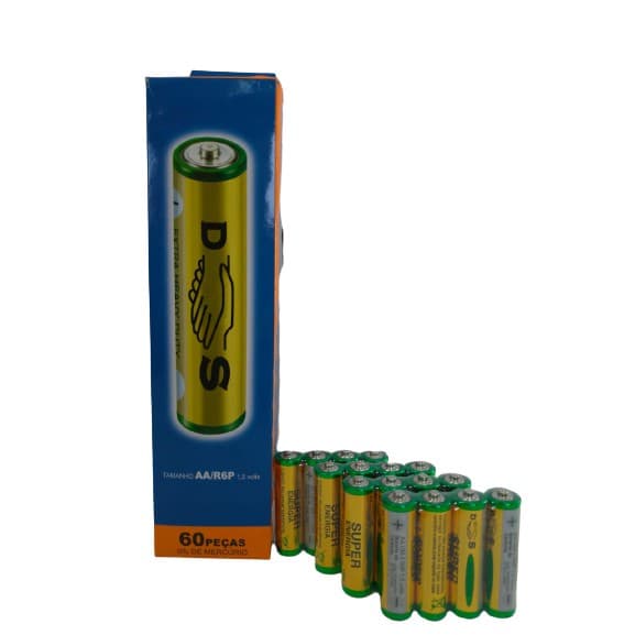 Pilha AA/R6P 1,5v Caixa Com 60 Pilhas Super Energia