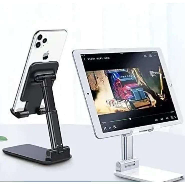 Suporte para Celular ou Tablet de Mesa - Dobrável e Ajustável com Grip Antiderrapante