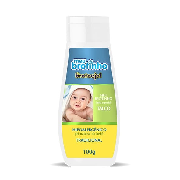 Talco Infantil Corporal 100gr Brotoejol - 3 Fragrâncias