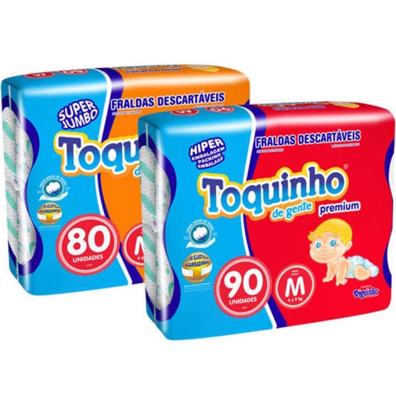 Fralda Descartável Toquinho de Gente P e M
