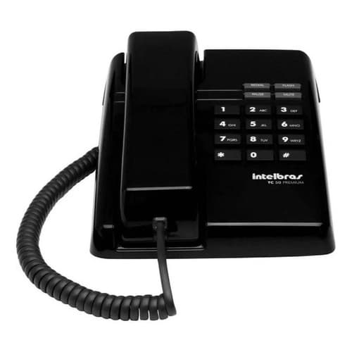 Telefone Com Fio Fixo Tc 50 Premium Intelbras - Preto