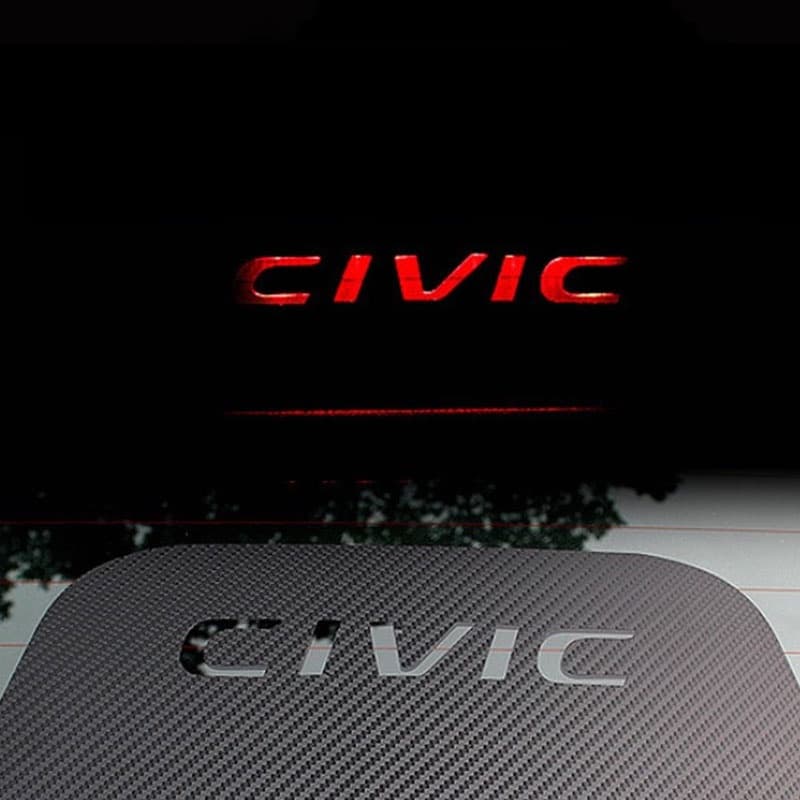 Alta Luz De Freio De Fibra De Carbono Adesivo Para Honda Civic Parar Da Lâmpada Adesivos Decoração Protetora Decalques Styling Acessórios