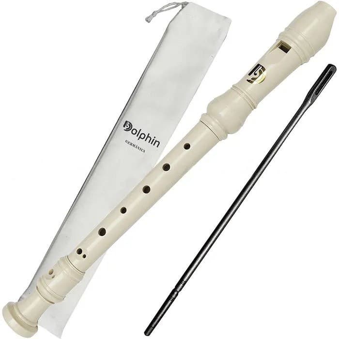Flauta Doce Barroca Soprano C Dolphin Tipo Yamaha com capa