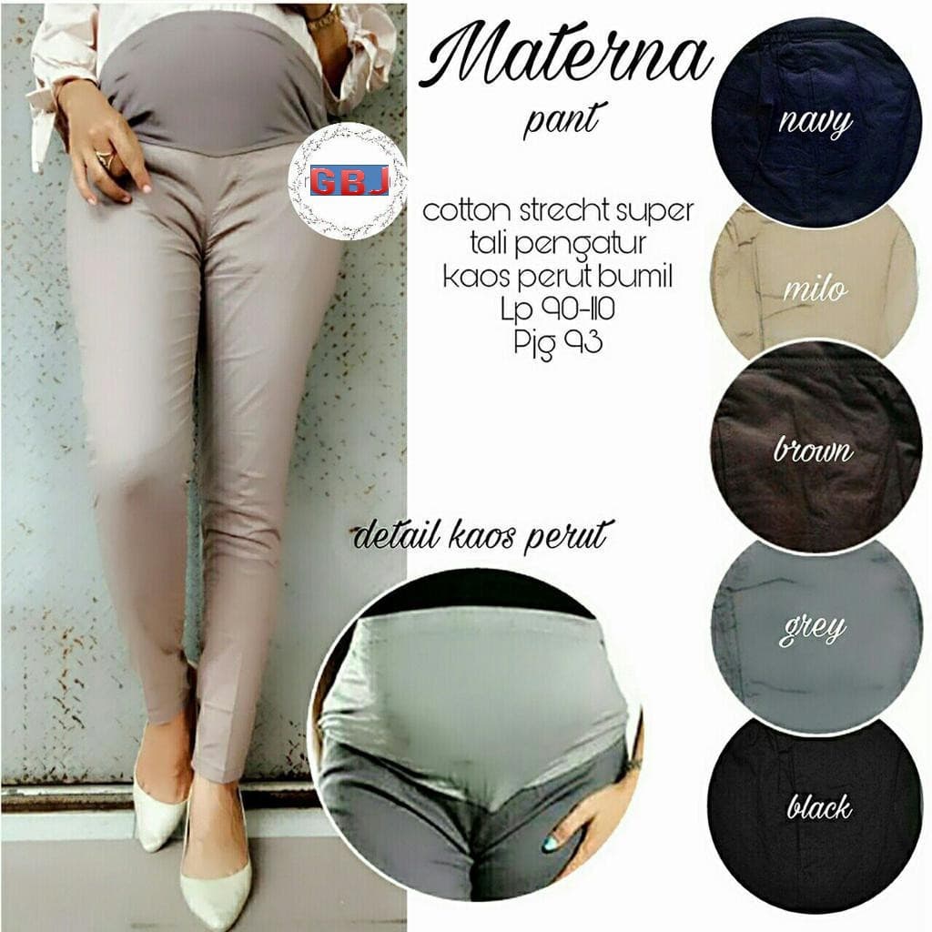 MATERNA PANT/Calça Grávida Algodão Esticável MIX Camiseta FT
