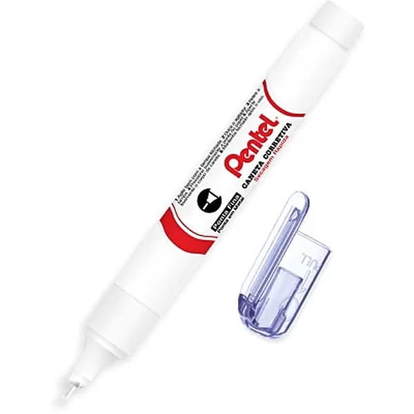 Caneta Corretiva Secagem Rápida Ponta Fina - Pentel
