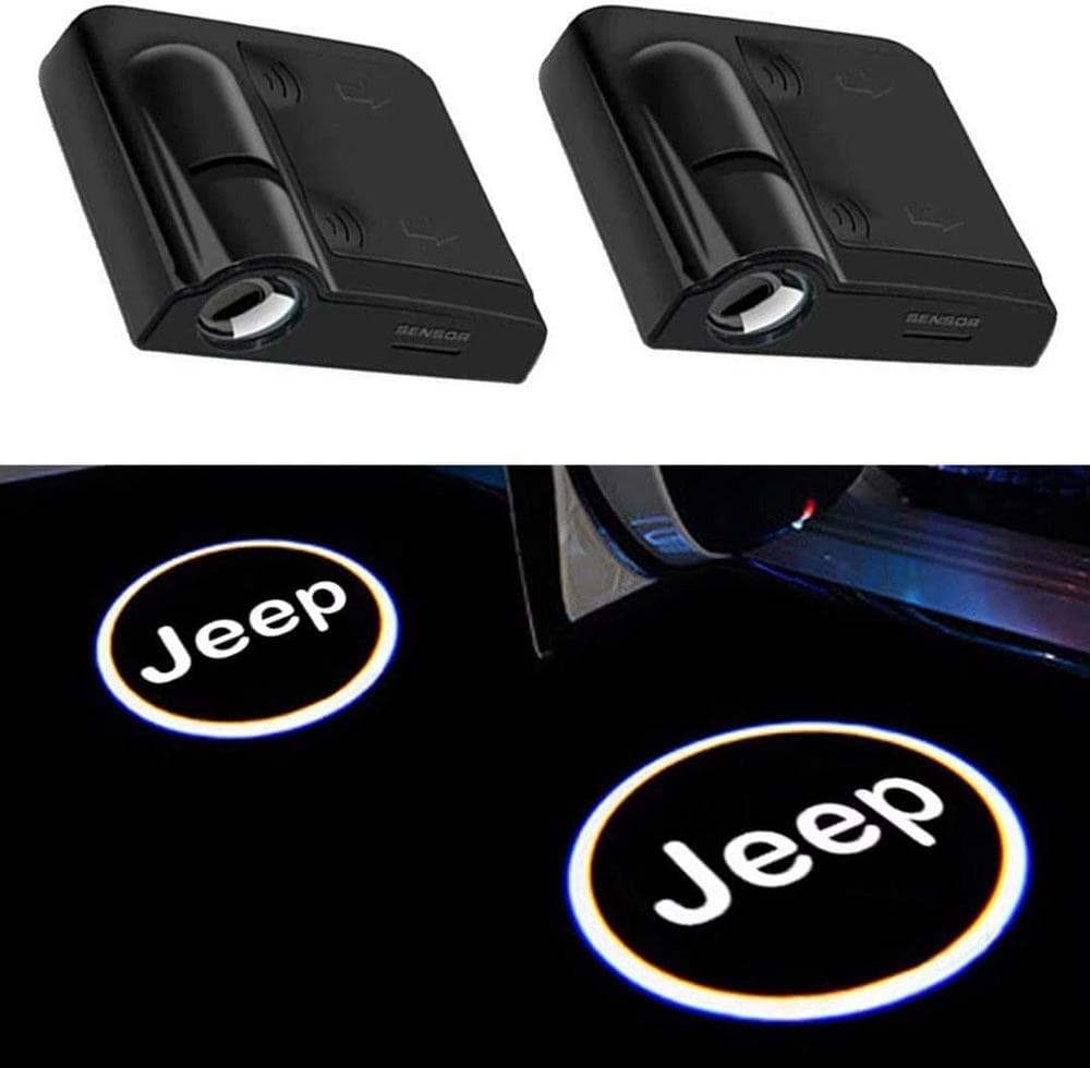2Pcs Luz Projetor Logotipo Porta Do Carro De Boas-Vindas Para Acessórios De Jeep