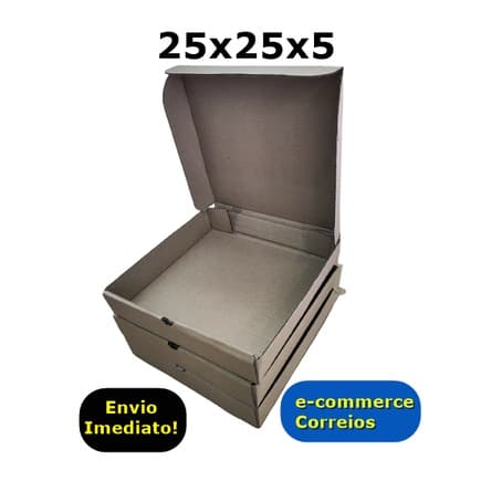 Kit 10 Caixa Papelão 25x25x5 para Envio E-commerce Estrutura Forte Correios