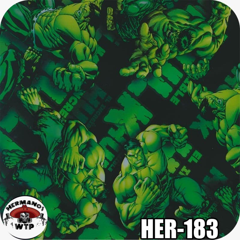 Película Pintura Hidrográfica Wtp 0,50x1 Hulk HER-183