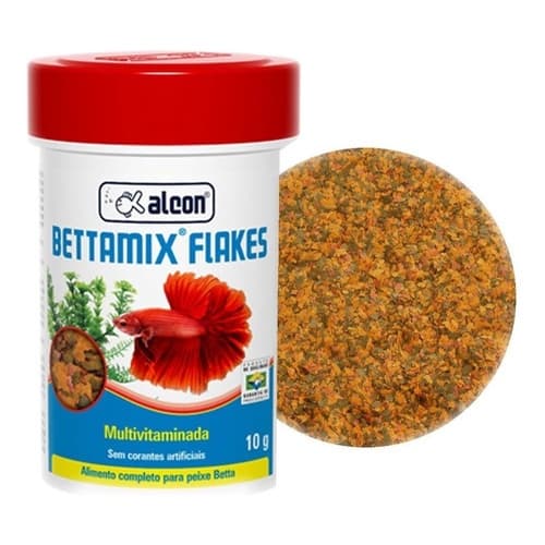 Bettamix Flakes Racão P/ Bettas Peixes Tropicais 10g Alcon