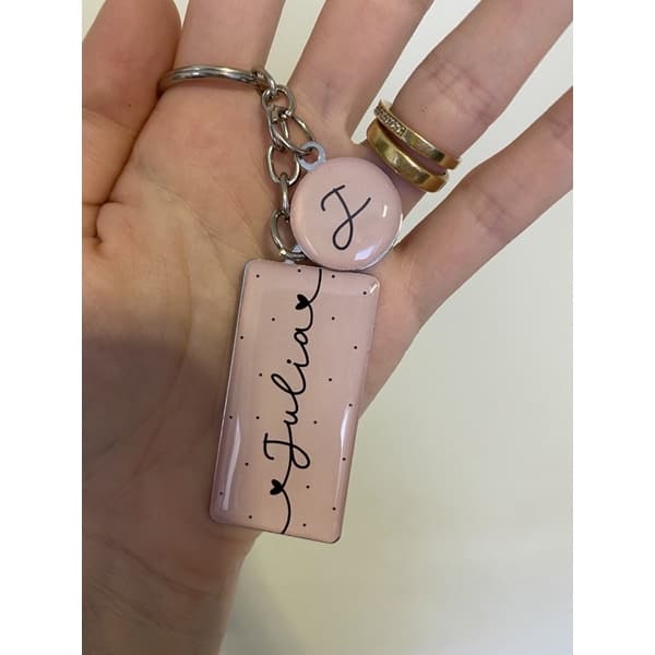Chaveiro personalizado nome e Inicial