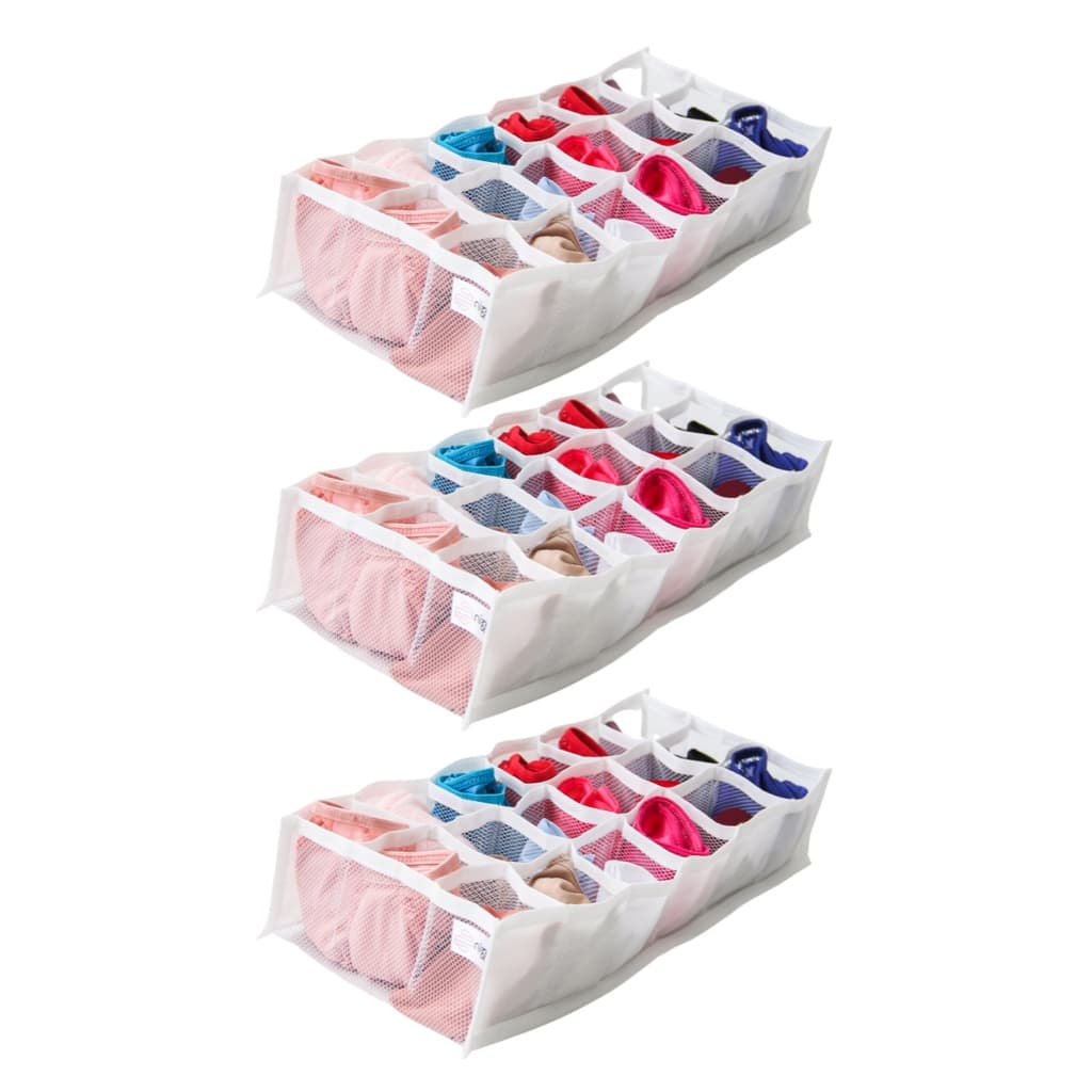 3 organizadores de gaveta para calcinhas meias e acessórios