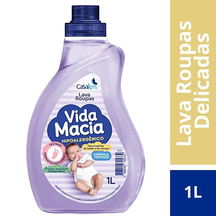 4 Un Lava Roupas Líquido Roupinhas Bebês Crianças Vida Macia 1L