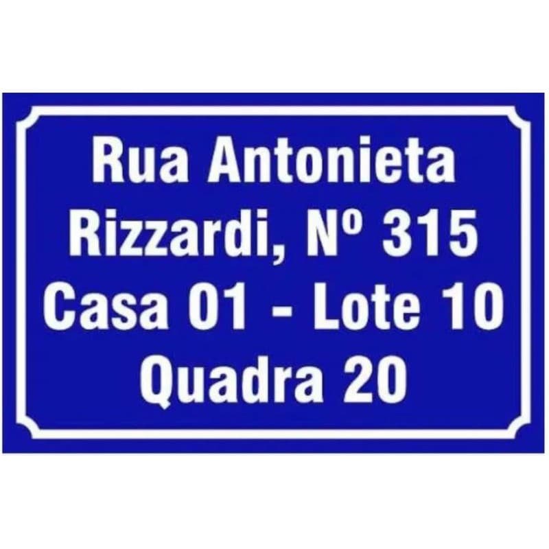 Placa De Endereço Personalizada 30x20cm