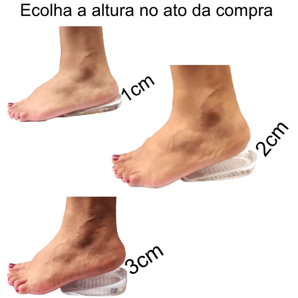 Palmilha Para Aumentar Altura Até 3 Cm Perna Menor Acidente