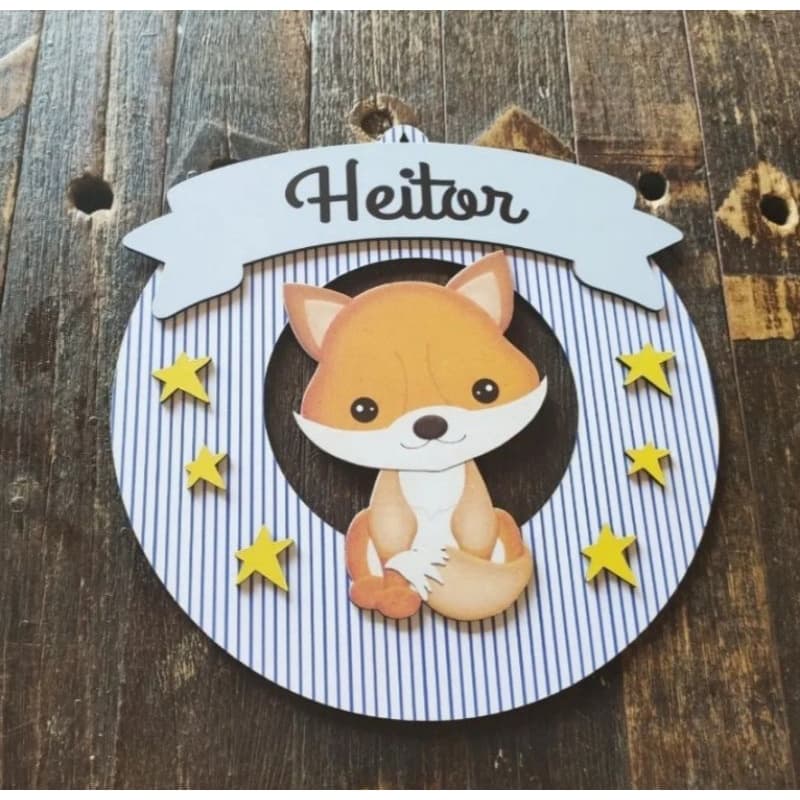 Porta Maternidade Raposinha bebê