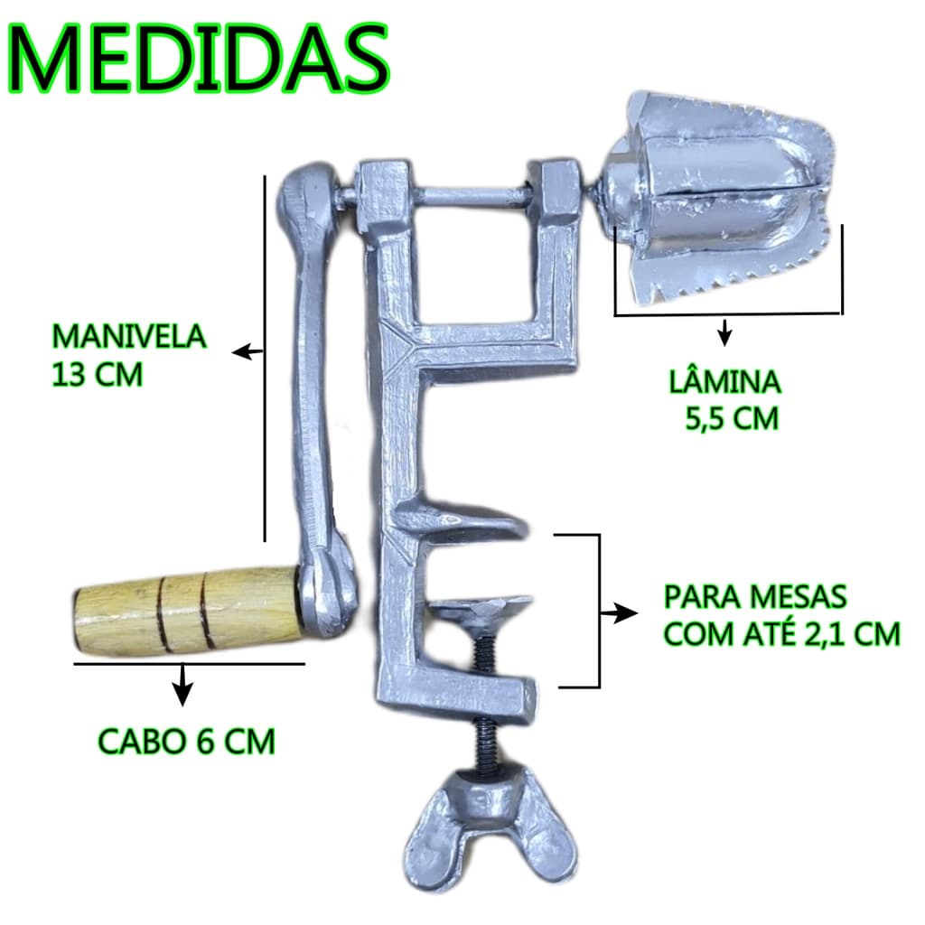 ralador de coco, aparelho de ralar coco a manivela rapa coco