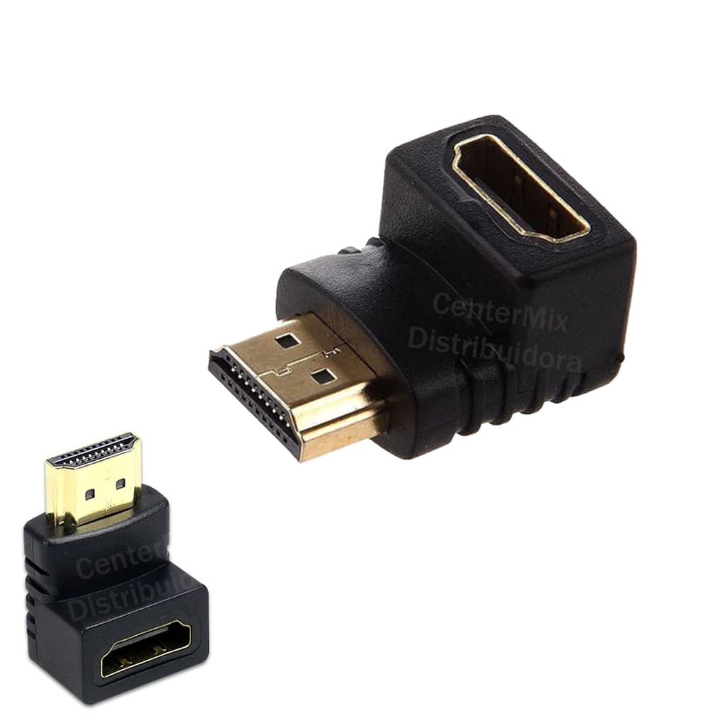 ADAPTADOR CONECTOR PARA CABO HDMI COTOVELO 90 GRAUS