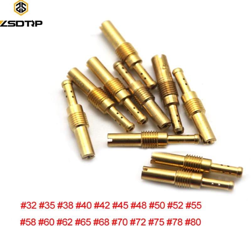 Para Keihin # 32- # 80 10 Pcs Piloto Jato Lento Para Motocicleta Carb Pwk 34 35 36 38 Keihin Pe Cvk Fcr Gy6 Koso Oko