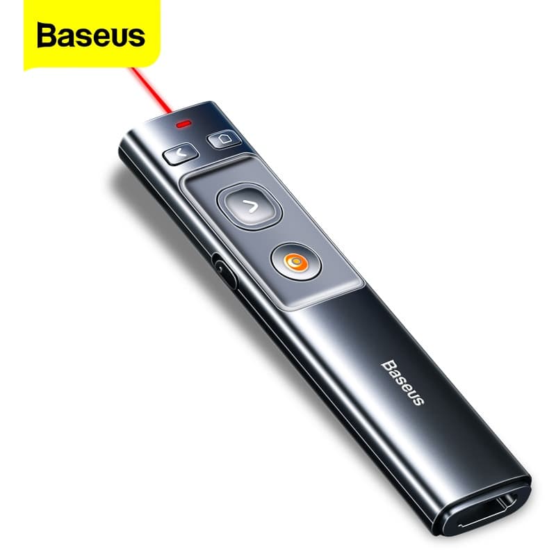 Baseus Wireless Presenter USB& USB C Laser Pointer with Remote Control Infrared Presenter Pen For Projector Powerpoint PPT Slide