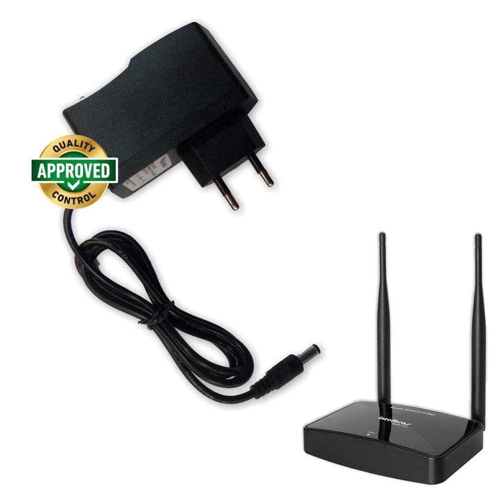 Fonte Para Roteador Intelbras Wrn 300 Bivolt ( Carregador / Cabo de Forca / Cabo de Energia ) - R2627