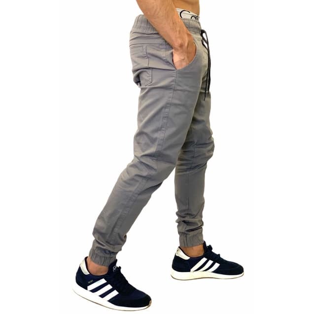 Calça Jogger Masculina Track Pants Fitness Cinza - Pronta Entrega