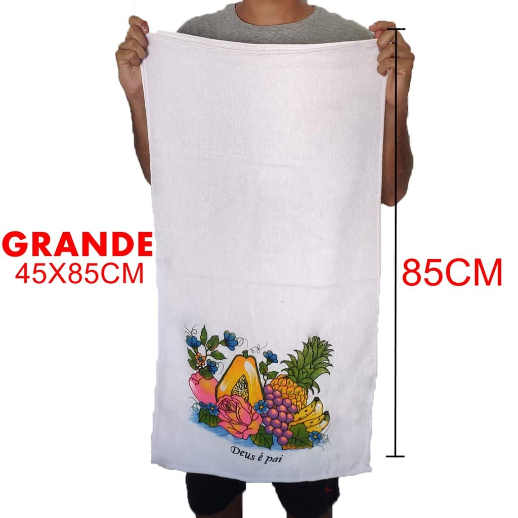 Kit 10 Pano De Prato Copa Grande Atacado 45x85 De Cozinha Estampado Algodão