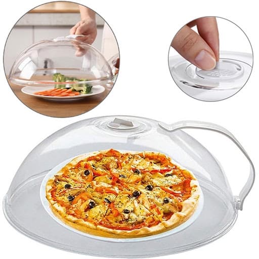 Tampa De Microondas Para Alimentos Com Valvula E Alca De Plastico 9x25,5cm De Ø