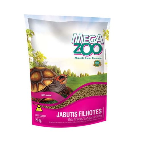 Ração Extrusada Super Premium Jabuti Filhote 200g - Megazoo